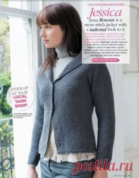 Вязание жакета JESSICA Вязаные жакеты и кофты спицами и крючком от иностранных дизайнеров с переводом описаний и схем на русский язык. Жакет вязаный спицами или крючком - это очень стильная и элегантная вещь в нашем гардеробе, а вязаные кофты как правило это уютный и комфортный силуэт, не мешающий движению, не сковывающий движения. Предлагаем Вам широкую подборку с описанием и схемами.