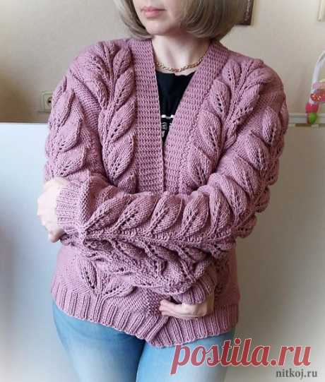 Узор "Рельефная ветка". Описание узора.