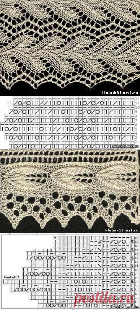 АЖУРНАЯ КАЙМА СПИЦАМИ. НЕЖНЕЕ НЕЖНОГО........