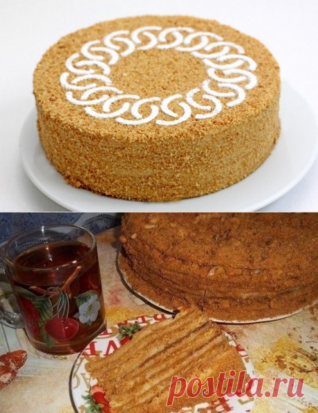 Медовик с заварным кремом | Вместе готовим