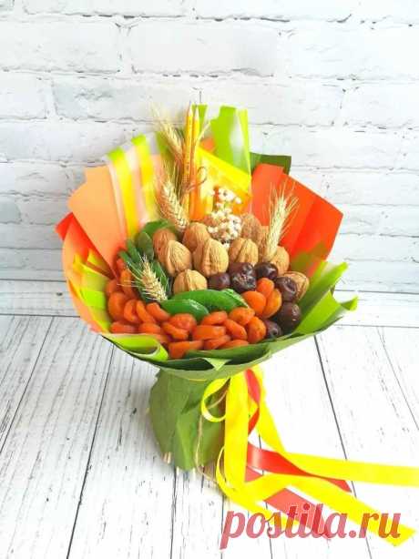 Букеты из орехов (79 фото) - пошаговые инструкции создания букетов для мужчин и женщин