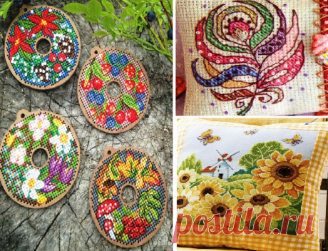 Ярко и мило - небольшая подборка эксклюзивных мотивов со схемами для вышивки крестом Небольшая подборка эксклюзивных мотивов для вышивки крестом Наверняка в вашей коллекции вышивок не будет лишней вот такой вот мотив, как на этой игольнице - чудесное перышко жар-птицы Или вот такое вот подушка(или панно) с ярким полем подсолнухов: Схемы: Или вот такие вот яркие веночки с...