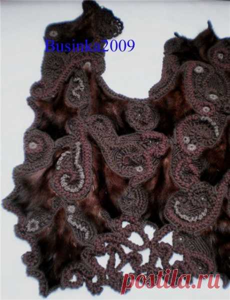 Соединение кусочков меха с вязанием - Ярмарка Мастеров - ручная работа, handmade