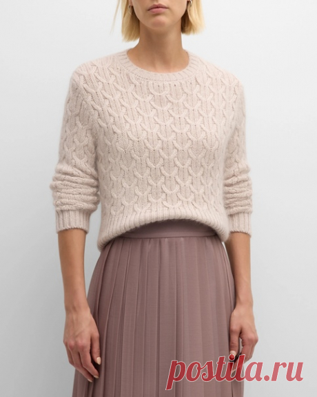 Запись на стене Джемпер из новой коллекции Eleventy, схемаСостав пряжи - высококачественная вирджинская шерсть и мохер, цена - $1,095Раппорт - 22 петли и 12 рядов.Для такого узора подойдет пряжа, которая не держит резинку. Иначе изнаночные петли будет не видно, как на образце. Их видно только при растяжении.