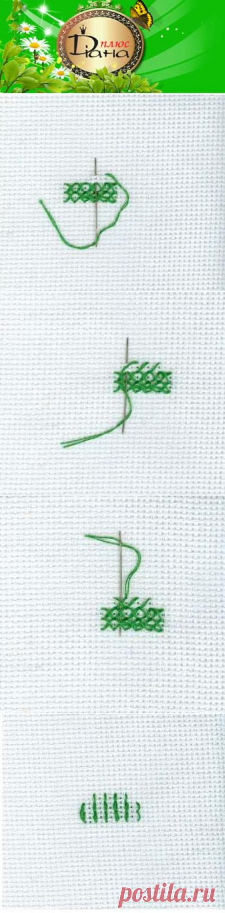 Идеальная изнанка при вышивке узоров счетным швом косой крестик