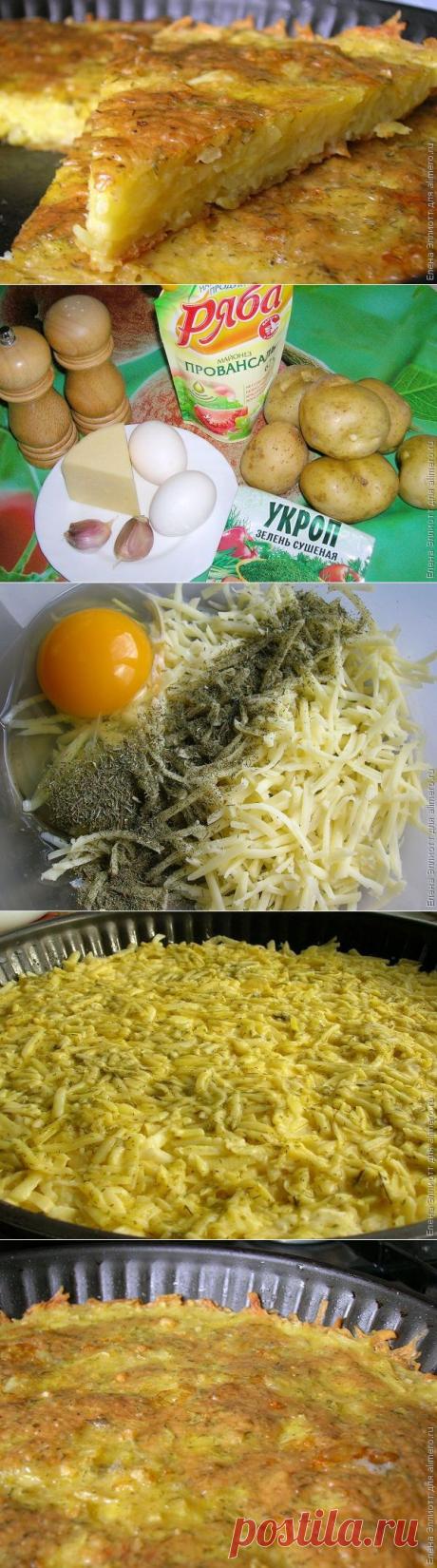 Запеканка из тертого картофеля с сыром и чесноком | Ваши любимые рецепты
