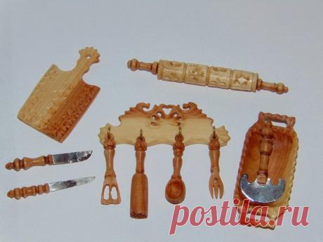 Большой кухонный резной набор 1:12 / Основы бизнеса