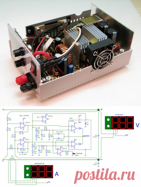 Лабораторный блок питания из БП АТ