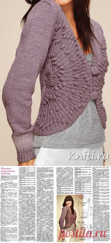 Вязаный жакет с шишечками – Мир вязания и рукоделия