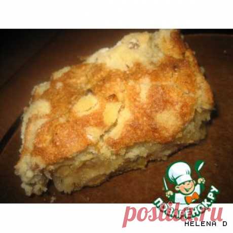 Пирог насыпной яблочный - кулинарный рецепт