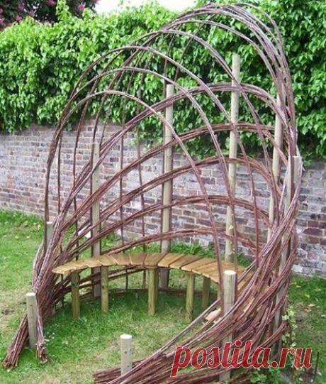 Живые беседки из укорененной ивы