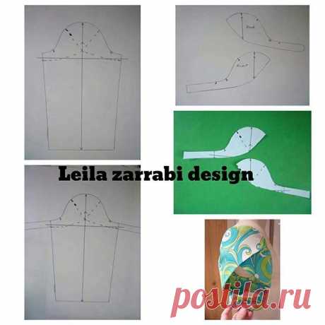 #آموزش #تصويرى #خياطى #آستين#فانتزى#لباس#زنانه