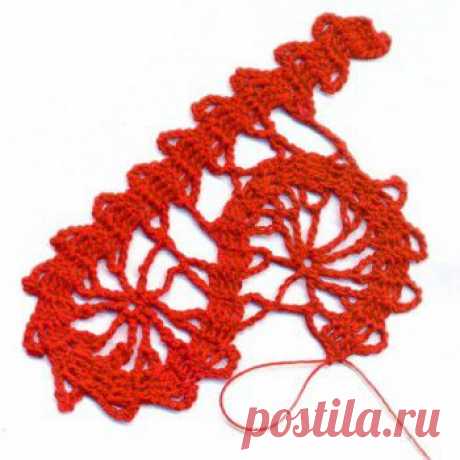 Последовательность выполнения мотива брюггской тесьмы - вязание крючком на kru4ok.ru
