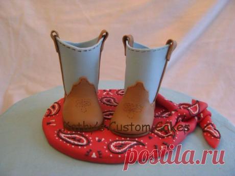 Ковбойские сапоги для куклы из фоама