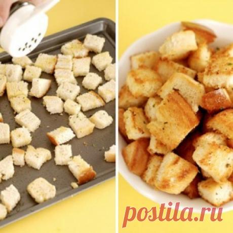 9 гениальных приемов использования обычного хлеба на кухне!