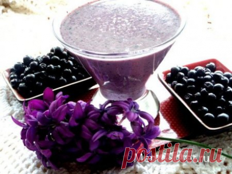 Рецепт бананово - черничного смузи