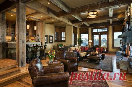Cedarview Residence - rustic - family room - other metro - by Locati Architects