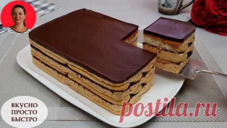 Вкусный торт без выпечки за 15 минут + время на стабилизацию. Простой и быстрый рецепт | Вкусно Просто Быстро | Дзен