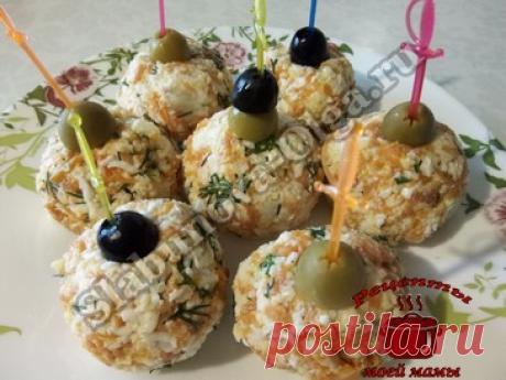 Закуска на праздничный стол, шарики из моркови и грецких орехов