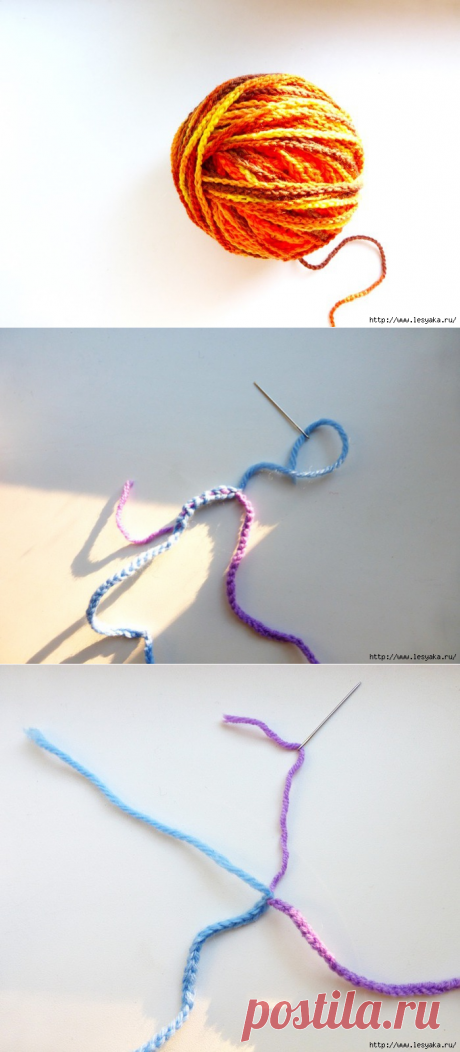 Как сделать новую пряжу из остатков старой своими руками!