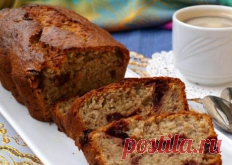 Вкуснейший банановый кекс с вишней