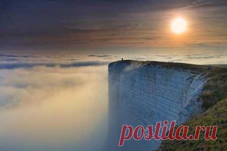 Меловые скалы в Англии.