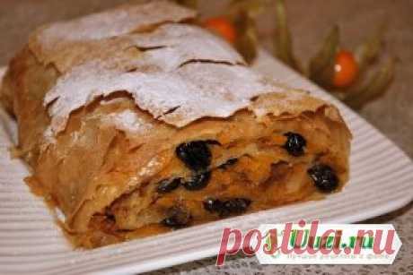 Штрудель из тыквы из теста фило