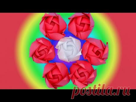Оригами роза из бумаги / Идея подарка и декора своими руками