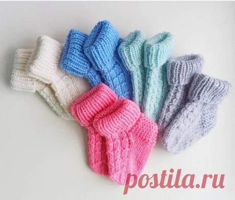 Детские носочки спицами