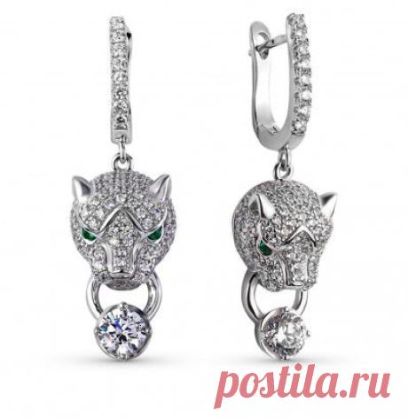 Серебряные серьги с фианитом купить по цене 4893 руб.:, фианит, фианит зеленый. Смотреть фото и описание 25966 - Sunlight Brilliant