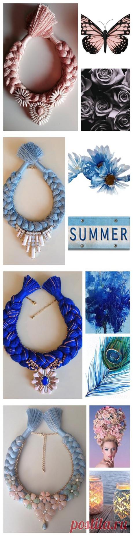 Ожерелья с косами - необычная идея | Варварушка-Рукодельница