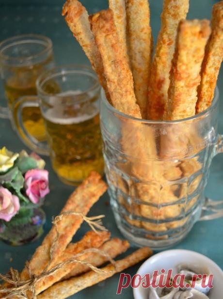 Хрустящие палочки из сыра и овсянки для пива и вина. Быстро, просто, вкусно