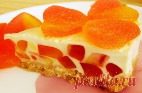 Торт-желе Нежность без выпечки / Изысканные кулинарные рецепты