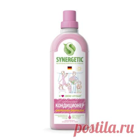 Гипоаллергенный кондиционер для белья Synergetic с антистатическим эффектом 1л