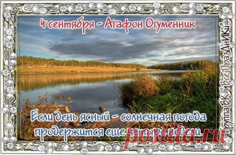 По народным поверьям, в ночь на Агафона из леса в деревни приходит леший, чтобы "потешиться" на гумне, разбрасывая снопы и солому. Для защиты от его проделок мужчины выходили на охрану, надевая тулупы мехом наружу и держа в руках кочергу.