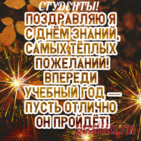 Студент, сегодня важный день,
Каникул время завершилось,
Учёбы новая ступень
Перед тобою расстелилась.