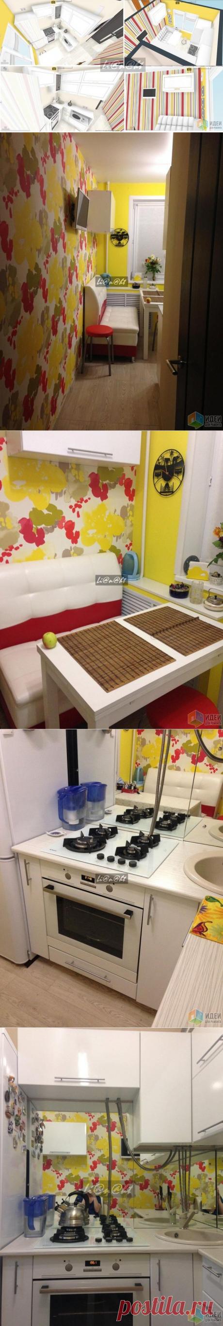 Кухня-малютка 5 кв.м. в хрущевке. Жить можно!