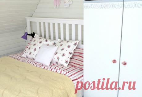 Мои дачные переделки Сначала я перекрасила стены из вагонки в светлый. Вот начало работы