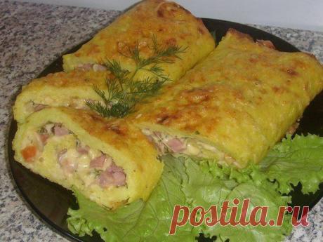Кабачковый рулетик. Рецепт Светланы Голубевой.