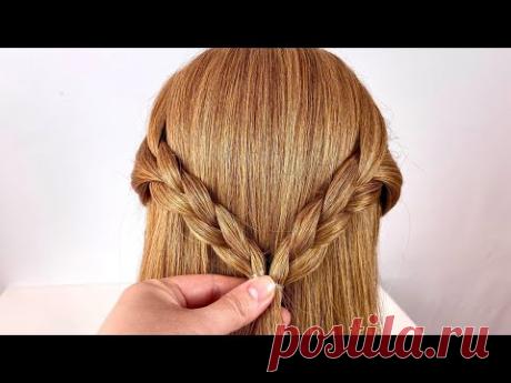 Прическа на длинные волосы. Пучок