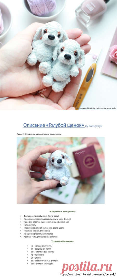 Голубой щенок