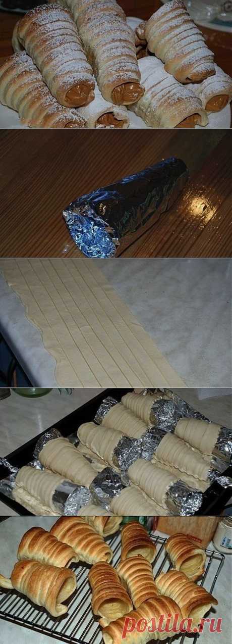 Как сделать трубочки со сгущенкой | Готовим вместе