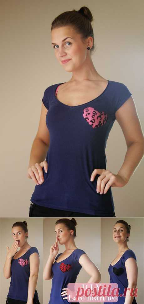 Такое разное сердце (Diy) / Футболки DIY / Модный сайт о стильной переделке одежды и интерьера