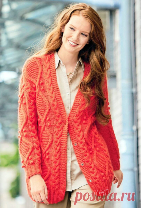 Не только ажур хорош! Стильные кардиганы с рельефными и фактурными узорами спицами | Вязание с Paradosik_Handmade | Дзен