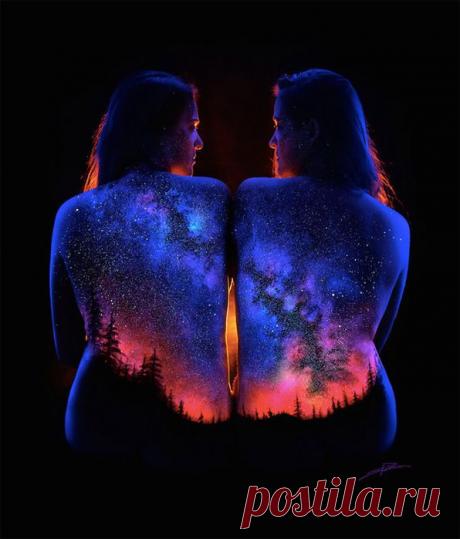 Сказочные пейзажи на телах девушек.