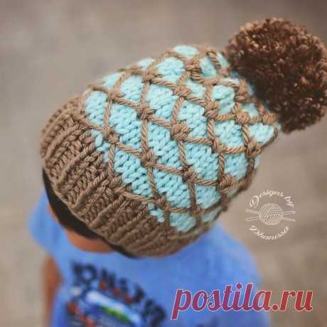 ШАПОЧКА УЗОРОМ "РАЗНОЦВЕТНЫЕ ЧЕШУЙКИ"