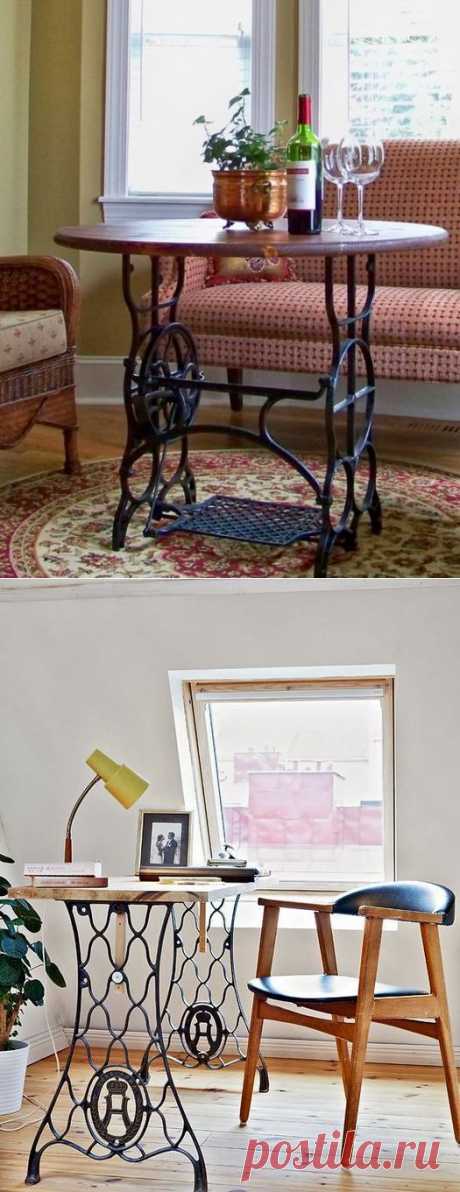 Вторая жизнь станины от швейной машинки... в доме