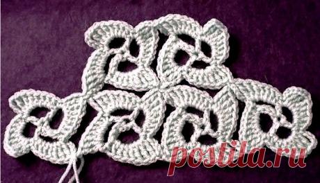 Интересный узор в безотрывной технике | САМОБРАНОЧКА - сайт для рукодельниц, мастериц