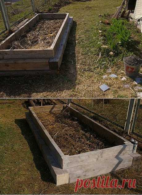 Подробно:как сделать теплые грядки.