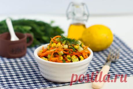 Салат с корейской морковью и кукурузой рецепт с фото пошагово - 1000.menu